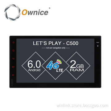 Ownice Quad Core Android 6.0 2G Ram auto headunit for double din universal Built-in Wifi 4G LTE support DAB DVR